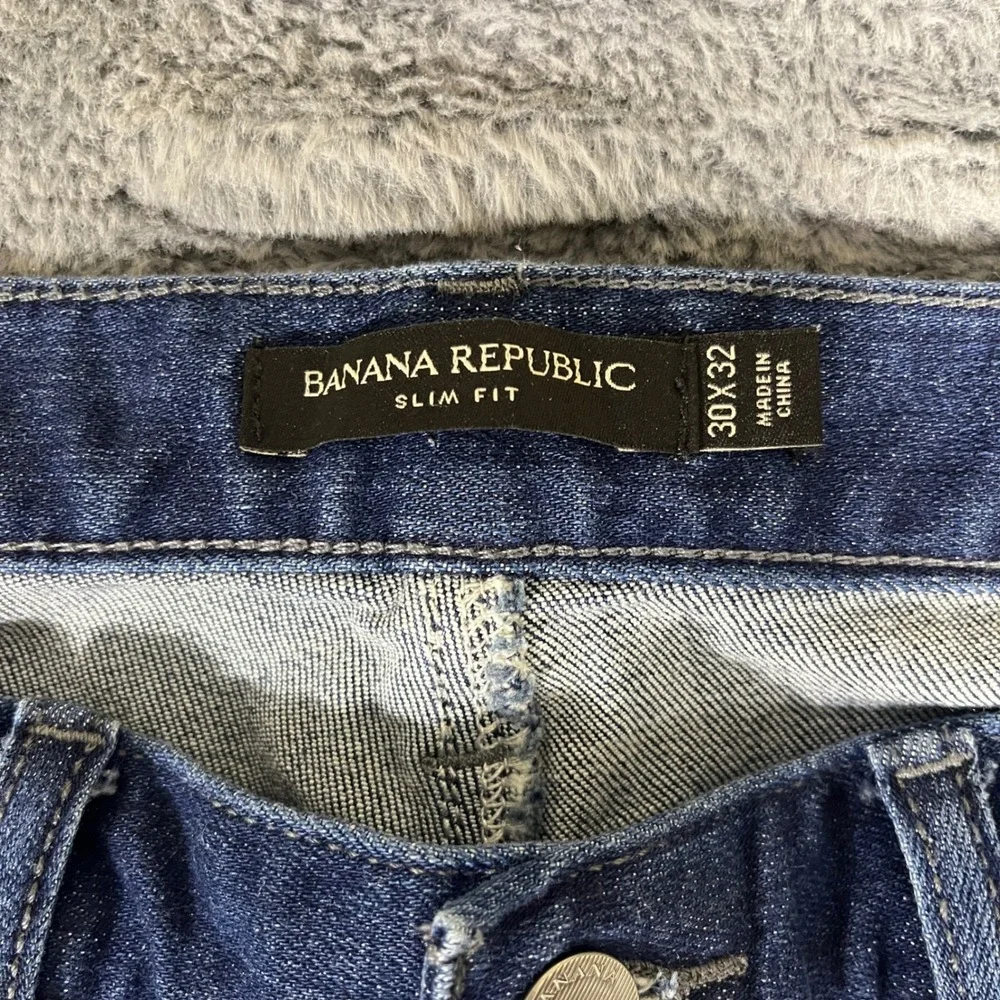Banana Republic Slim Fit Jeans Mens‎ 30x32 Dark Wash Blue Stretch Denim AP467